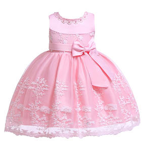 D0050 Robe de Cérémonie pour Bébé Fille Nouveau-né, Modèle Été, en Satin et Dentelle, pour Fête d'Anniversaire, Mignonne, pour Enfant, Demoiselle d'honneur - Product Image 5