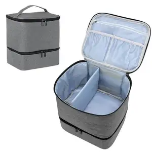 Large Nail Polish Keeper Bag Organizer Makeup Storage Case for Cosmetics and Nail Polishing Supplies Geometric Small Zipper Case