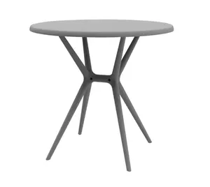 التصميم الحديث شريط جولة طاولة طعام بلاستيكية في الهواء الطلق حديقة مكافحة يتلاشى KD طاولة بلاستيكية