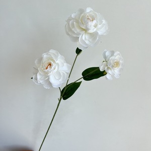 Phong Cách Mới 3 Đầu Duy Nhất Thân Cây Lụa Nhân Tạo Hoa Trắng Hoa Trà Hoa Cho Nhà Giáng Sinh Đám Cưới Valentine Của Ngày Trang Trí Nội Thất - Product Image 1