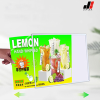 Boîte à lumière LED personnalisée la plus populaire pour la publicité de restaurant Affiche de menu en acrylique rectangulaire pour une utilisation en extérieur pour les bars et les restaurants