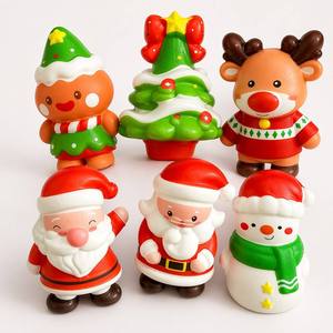 Christmas Mini Gifts EVA Material Anti-Stress Toys Decorative Santa Claus Reindeer Ornaments Unisex Youth Wholesale Available - Product Image 1