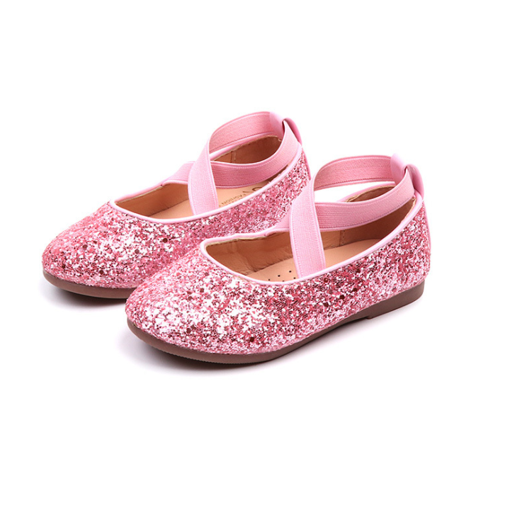 New spring Autumn fashion perform dance shoes for girls princess shoes kids single shoes