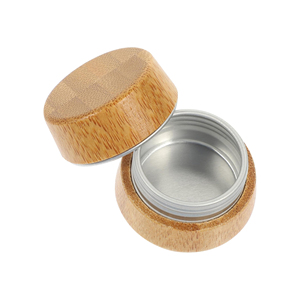 Empty Glass Jar 200g 100g 50g 30g 15g with Aluminium and <b>Bamboo</b> Wood Lid for Skin Care Cream Cosmetic - Product Image 1