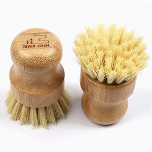 Eco Friendly Bamboo Palm Sisal Bristles Round <strong>Mini</strong> Scrub <strong>Brush</strong> Pot <strong>Brush</strong> Mushroom <strong>Brush</strong> - Product Image 6