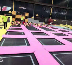 Parco trampolino Grand Mall a basso Budget parco giochi al coperto gruppi di età personalizzati gioca a Jump Zone Adventure ginnastica attrezzature per il Fitness