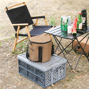 Mydays Outdoor Canvas Camping Cookware Storage Bag With Pot Cover Large Medium <b>Small</b> Outdoor <b>Bucket</b> Shape Tote Bag - Product Image 3