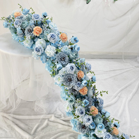 Rose bleue fantaisie, hortensia, 2 mètres, décorations florales artificielles personnalisables, Noël, Halloween, mariage, fête, table