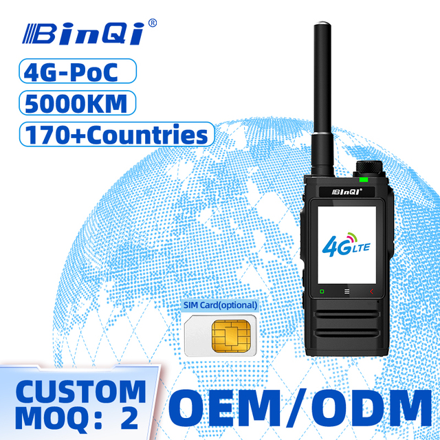PTT Android 2G 3G 4G WiFi POC 5000km Long Range SIM Card GPS Mobile Intercom Handheld Walkie Talkie Two Way Radio BQ-F9