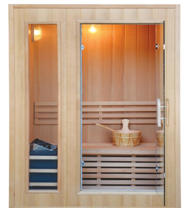 غرفة ساونا بخارية فاخرة للاستخدام المنزلي 2 شخص من خشب الشوكلوك الساونا التقليدية - Product Image 6