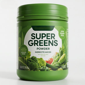 OEM thuần chay toàn bộ thực phẩm dinh dưỡng-hoàn thành thực vật dựa trên rau xanh với trái cây, rau & hỗ trợ tiêu hóa pha trộn - Product Image 1