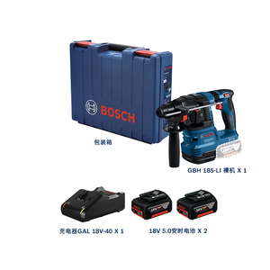 Martillo Rotatorio Inalámbrico Profesional de Grado Industrial GBH 185-LI/187-LI, <span class=keywords><strong>18V</strong></span>, Sin Escobillas, SDS Plus, <span class=keywords><strong>Taladro</strong></span> de 4 Funciones - Product Image 2