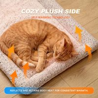 Coussin réversible pour chat, coussin chaud pour l'hiver et tapis rafraîchissant pour l'été, tapis rafraîchissant pour chien, lit pour chat auto-chauffant de luxe