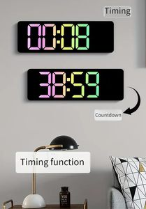 Reloj de Pared Digital LED Grande con Control Remoto, Temperatura, Fecha y Hora Dual, Electrónico, de 16 Pulgadas, para Decoración del Hogar, Sala de Estar - Product Image 4