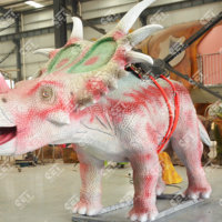 Dinosaures animatroniques en silicone imperméables à chevaucher, modèles de dinosaures robotiques pour centres commerciaux et parcs d'attractions intérieurs/extérieurs