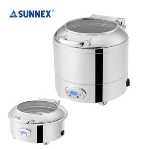 Sunnex Venice Estación de sopa eléctrica 230V Pantalla digital Control de temperatura 10L Calentador de sopa Vidrio de acero inoxidable - Product Image 3