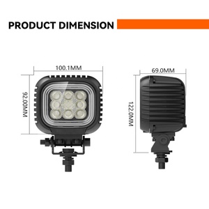 Luz de Trabajo <span class=keywords><strong>LED</strong></span> Patentada de 4 Pulgadas, Luz de Niebla <span class=keywords><strong>LED</strong></span> para Conducción Todoterreno, Haz de Luz Amplio, DRL Ámbar, Emark 4x4, para Vehículos Todoterreno, Camiones, ATV - Product Image 3