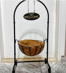 Cesta <span class=keywords><strong>colgante</strong></span> con forro de Coco de alta calidad <span class=keywords><strong>para</strong></span> el hogar, estante de exhibición de maceta <span class=keywords><strong>para</strong></span> <span class=keywords><strong>plantas</strong></span> y flores - Product Image 4