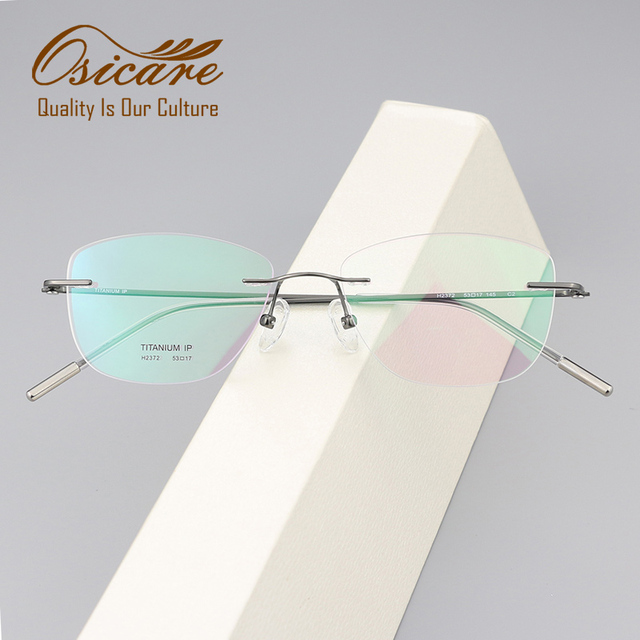 High Quality Good Man Eyewear Kacamata Lunette De Luxe Titanio Medical Glasses Pure Titanium Rimless Optical Eyeglasses Frames