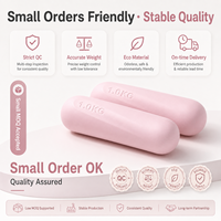 Haltères de Pilates en silicone souple antidérapant de 0,5 à 2,0 kg, personnalisables avec logo, faible MOQ, durables et portables pour l'aérobic – Vente en gros