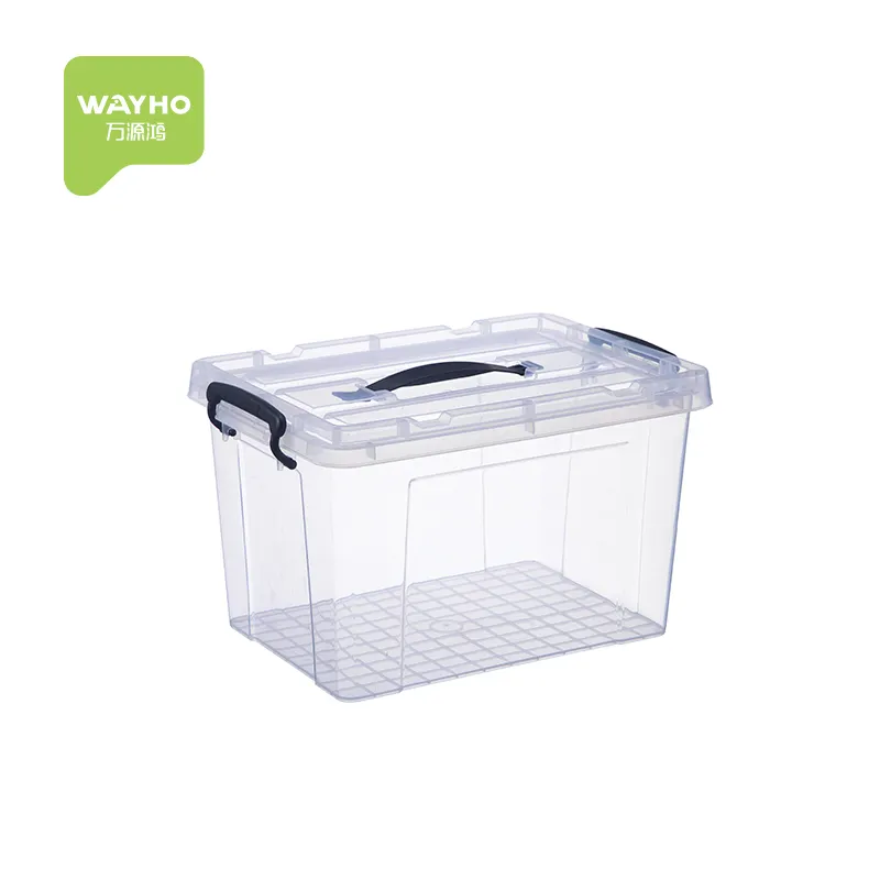 low price hot-selling plastic transparent clear storage box with handle