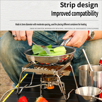 Grille de cuisson pliable en acier inoxydable pour camping, randonnée, barbecue, feu de camp, trépied pour pique-nique et cuisine en plein air