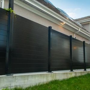 Valla de Privacidad de Aluminio Negra de 6 Pies de Altura para Exteriores, Valla de Seguridad, Rejas, Valla de Jardín, Pantalla Perforada, Puerta de Aluminio Metálico - Product Image 5