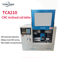 Hochpräzise TCA210 Desktop-Schrägbett-CNC-Drehmaschine mit Stabiler Drehpräzision
