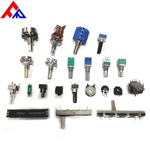 Potenciómetros Rotatorios de Bajo Costo al por Mayor para Fabricantes, Resistencias Variables de Metales y Plásticos, Resistencia de 10k-100k, Serie RK166 - Product Image 5