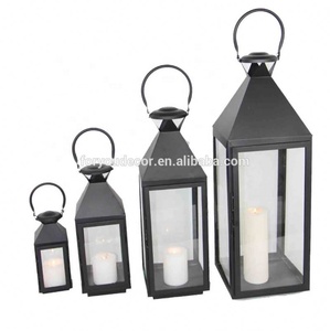 Conjunto <span class=keywords><strong>de</strong></span> 2 negro Chapado en cobre mango <span class=keywords><strong>de</strong></span> metal decorativos faroles - Product Image 3
