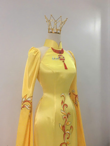 Robe Colonne Élégante en Soie pour Femme, Manches Longues, Robe de Soirée Formelle de Luxe, Conception Personnalisée, Vente en Gros - Product Image 4