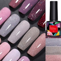 Vernis à ongles gel pailleté en gros OEM ODM, marque privée, fournisseur d'usine, 12 couleurs super brillantes, à retirer par trempage, UV LED, longue tenue