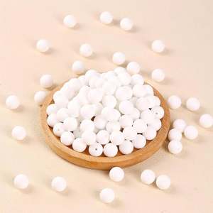 Vente en gros de bonne qualité bébé à mâcher sans BPA ficelle de dentition ronde colorée opale 12mm en silicone caméléon perle - Product Image 2