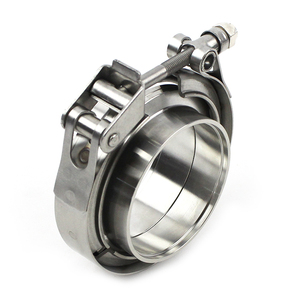 63mm <span class=keywords><strong>2</strong></span>.5インチ304ステンレス鋼クイックリリースVバンドクランプヘビーデューティークランプキットフランジ<span class=keywords><strong>2</strong></span>結合排気ダウンパイプパイプUW - Product Image 1