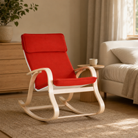 Produits les plus vendus sur Alibaba : Fauteuil à bascule avec coussin de dossier, base en bois lisse pour la relaxation à domicile