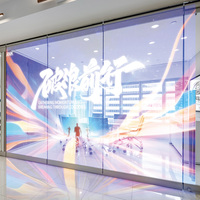 Pantalla LED de interior P10 ultrafina de transparencia ultra alta Pantalla de película flexible