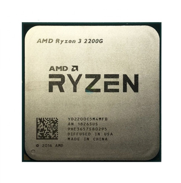 R3 2200G 3.5 GHz Quad-Core Quad-Thread CPU Processor YD2200C5M4MFB Socket AM4 Used