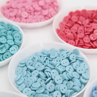 6mm résine fine bordure petit bébé poupée vêtements accessoires Mini bouton couleur personnalisé bébé vêtements bouton