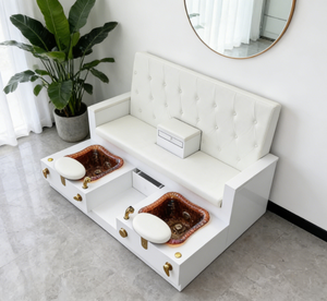 Chaise de spa pour pédicure portable double de luxe, personnalisable, multifonctionnelle, mobilier de massage pour salon, manucure et soins des <span class=keywords><strong>pieds</strong></span> - Product Image 4