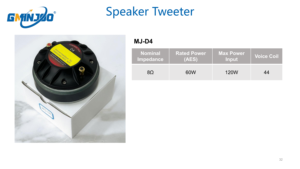 GMINJOO NO.D4 Tweeter de 12 Pulgadas, 8 Ohmios, 120W de Potencia Máxima, <span class=keywords><strong>Bocina</strong></span> de Línea de Alta Frecuencia de Titanio - Product Image 4