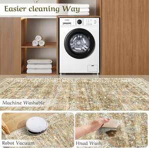 <span class=keywords><strong>Tappeti</strong></span> di <span class=keywords><strong>Design</strong></span> moderno antiscivolo in poliestere spessi per <span class=keywords><strong>soggiorno</strong></span> camera da letto stampa floreale tappeto resistente alle macchie per la casa arredo ufficio - Product Image 5