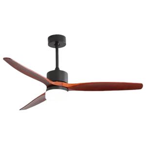Ventilateur de plafond LED à haut débit d'air, 3 pales en bois massif, ventilateur de plafond LED avec éclairage et télécommande - Product Image 1