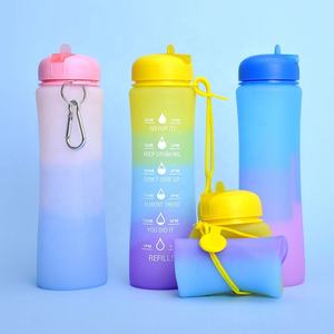 旅行のためのホット販売環境にやさしいシリコングラデーションカラーウォーターボトル大人 - Product Image 2