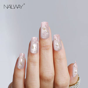 נייוויי ארון ארוך בינוני מסמרים אקרילי מסמר שקר טיפים דבק לשימוש חוזר על הציפורניים עבור נשים מניקור קישוט - Product Image 2