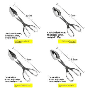 Yolecen Ustensiles multi-usages en acier inoxydable Spot Food & Bread Clips Ciseaux-Type Barbecue & Steak Clips pour Restaurants - Product Image 4