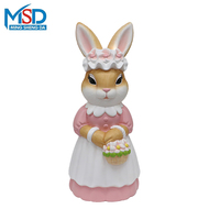 Figura Decorativa Moderna de Resina Transparente Dorada para Pascua, Ideal para Programas de Venta al por Mayor, Decoración del Hogar para la Primavera y Manualidades