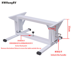 <b>Adjustable</b> RV <b>Table</b> Frame Metal Folding <b>Legs</b> Lightweight <b>Height</b> <b>Adjustable</b> For Camping Outdoor Use - Product Image 5