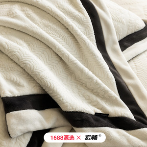 Milk Fleece Four-Piece <b>Bedding</b> <b>Set</b> 3000g Winter Anti-Static Duvet Cover Home Use Solid Color - Product Image 3
