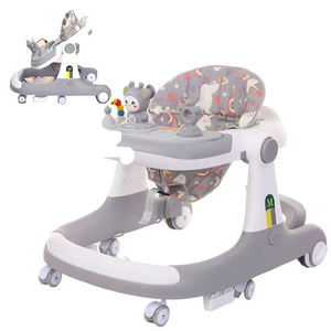 Venta de alta calidad Asiento Cochecito Juguetes sentarse a pararse aprendizaje Música Actividad Ruedas Empuje Caminar <span class=keywords><strong>Coche</strong></span> Luz Niños Simple Baby Walker - Product Image 4