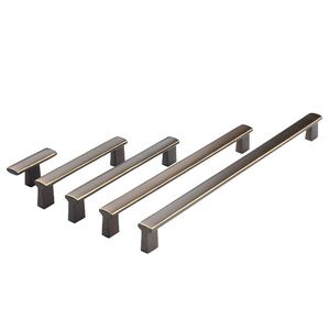 拉丝黄铜抽屉门把手衣柜橱柜家具黄铜镍拉手 - Product Image 3